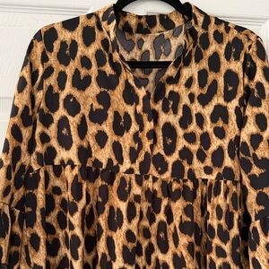 Elegant Leopard Print Dress